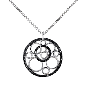 Black Cubic Zirconias with Circles within Circle